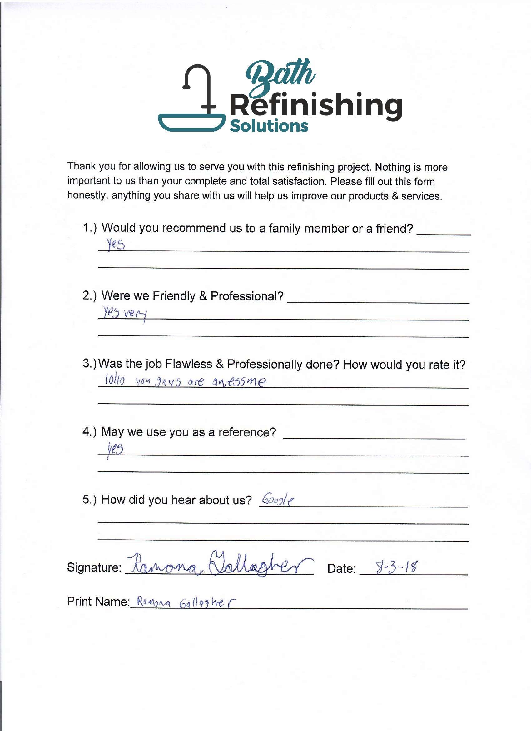 Reviews - Bath Refinishing Solutions