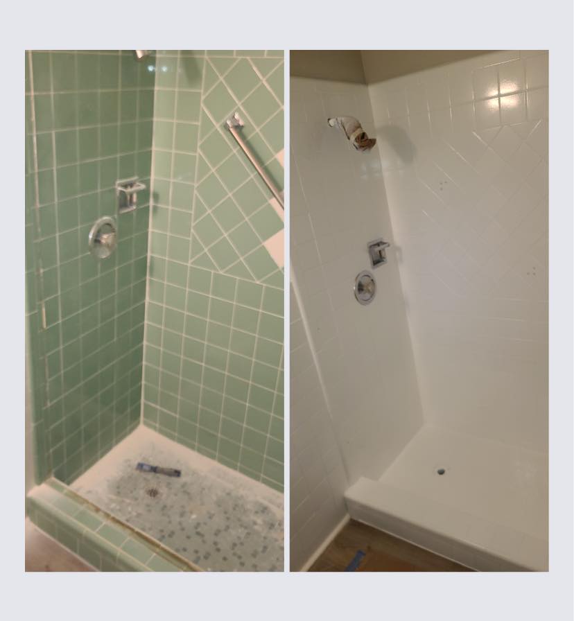 shower refinishing near Northern Kentucky before & After